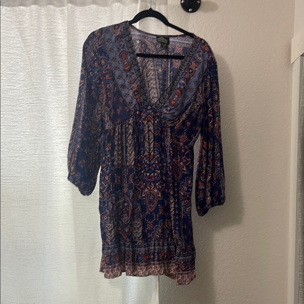 Angie Blue and purple Paisley Dress